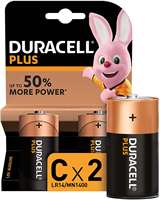 Duracell (1 Confezione) Duracell Plus Batterie 2pz Mezza Torcia LR14 MN1400 C